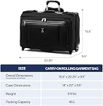 Travelpro Platinum Elite Sac à linge roulant, noir d'ombre, 22-Inch
