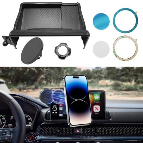 APESER Compatible with Honda CRV Phone Holder/Organizer 2022 2023 2024,11th Gen CRV Phone Mount Magnetic Navigation Bracket Anti-Shake,360° Rotation CRV Dashboard Cell Phone Mount for 9 inch Screen