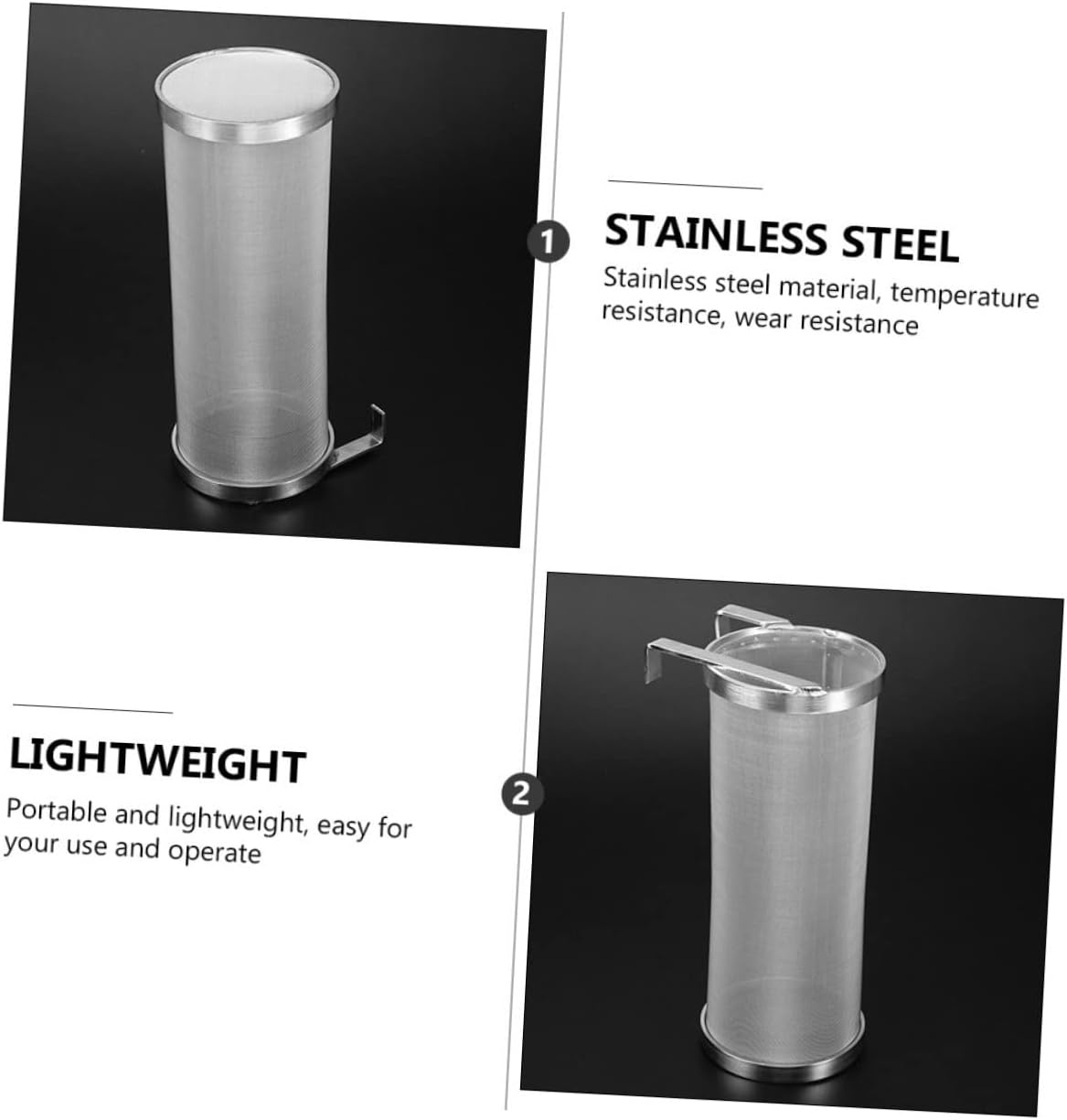 PRETYZOOM 1pc Stainless Steel Wine Filter Kitchen Strainer for Home Brewing Easy to Clean Wine Filtration for Sediment Removal and Liquid Straining