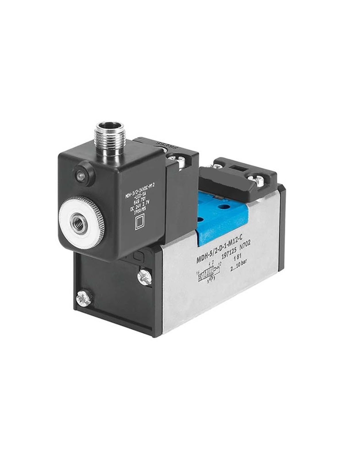 Vanne MDH-5/2-D-1-S-FR-M12D-C pour réparer un circuit pneumatique en panne