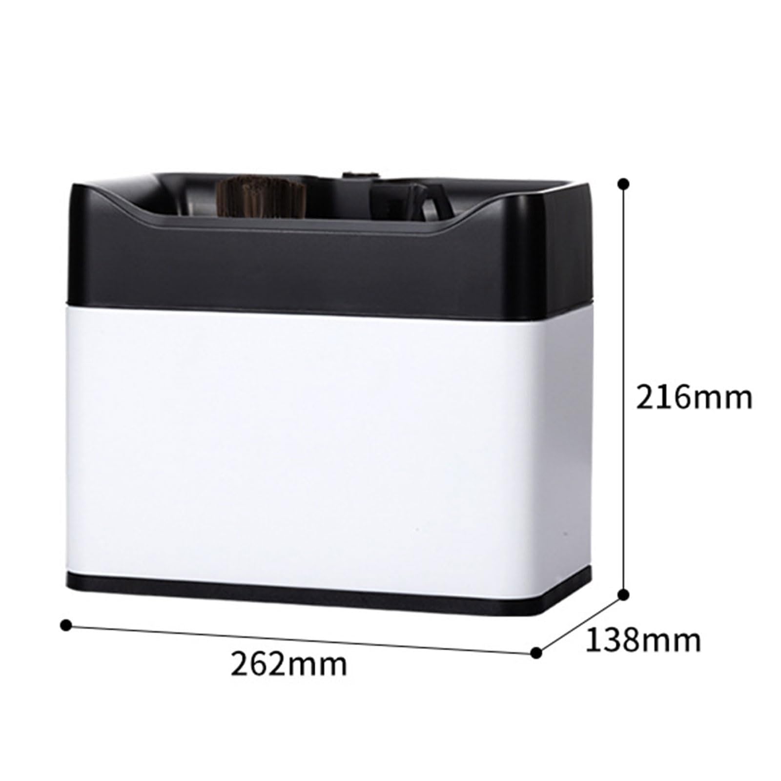 Limpiador de portafiltros eléctrico, Caja de golpeo para café Comercial con 2 raspadores y 1 Cabezal de Cepillo, fácil de Desmontar, máquina automática para Limpiar posos de café
