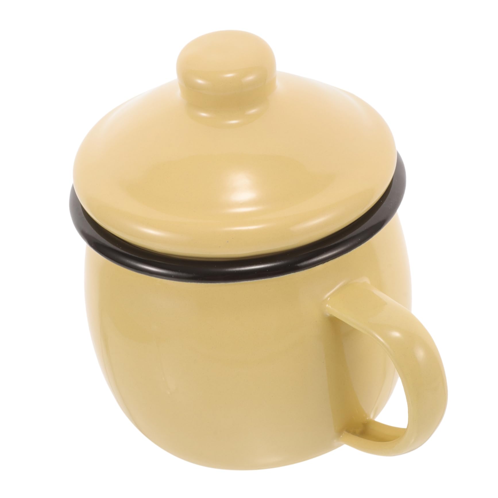 Alipis 3stücke Kerntyp Emaille Becher Mit Deckel Dekorativer Kaffeebecher Für Zuhause Geeignet Für Tee Und Kaffee