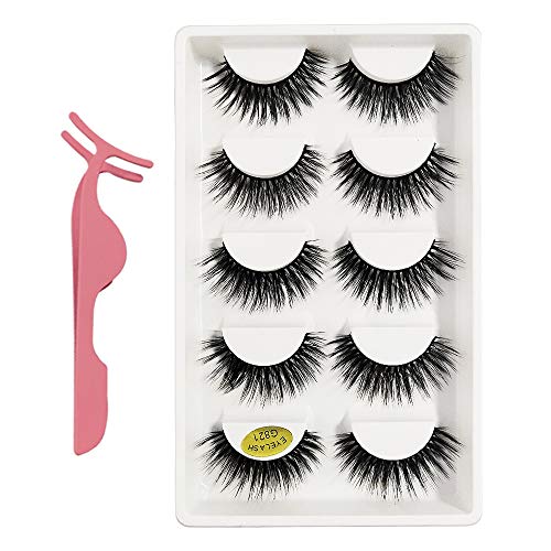 NIUBER 3D Faux Mink Lashes,Falses Mink Eyelashes Strips Fake Eyelashes Natural