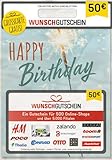 WUNSCHGUTSCHEIN das perfekte Geschenk - 500 Einlösepartner - für Deutschland - per Post (nicht für Amazon einlösbar)