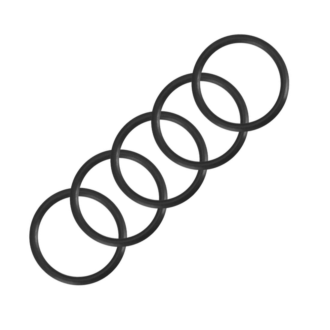 Ofowin 5個入り Oリング ニトリルゴム 22mm x 26mm x 2mm ブラック オーリング 22mmの内径 26mmの外径 2mm幅 円形 シール ガスケッ ト耐熱 耐油 防水 耐摩耗性 車 エアコン 各種機器のガスケットに 機械修理 完全密封