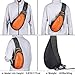 G4Free Sling Bag for Men Women, Small Crossbody Backpack Lightweight Chest Shoulder Bags for Travel, Outdoor and Sports (Grey-orange)