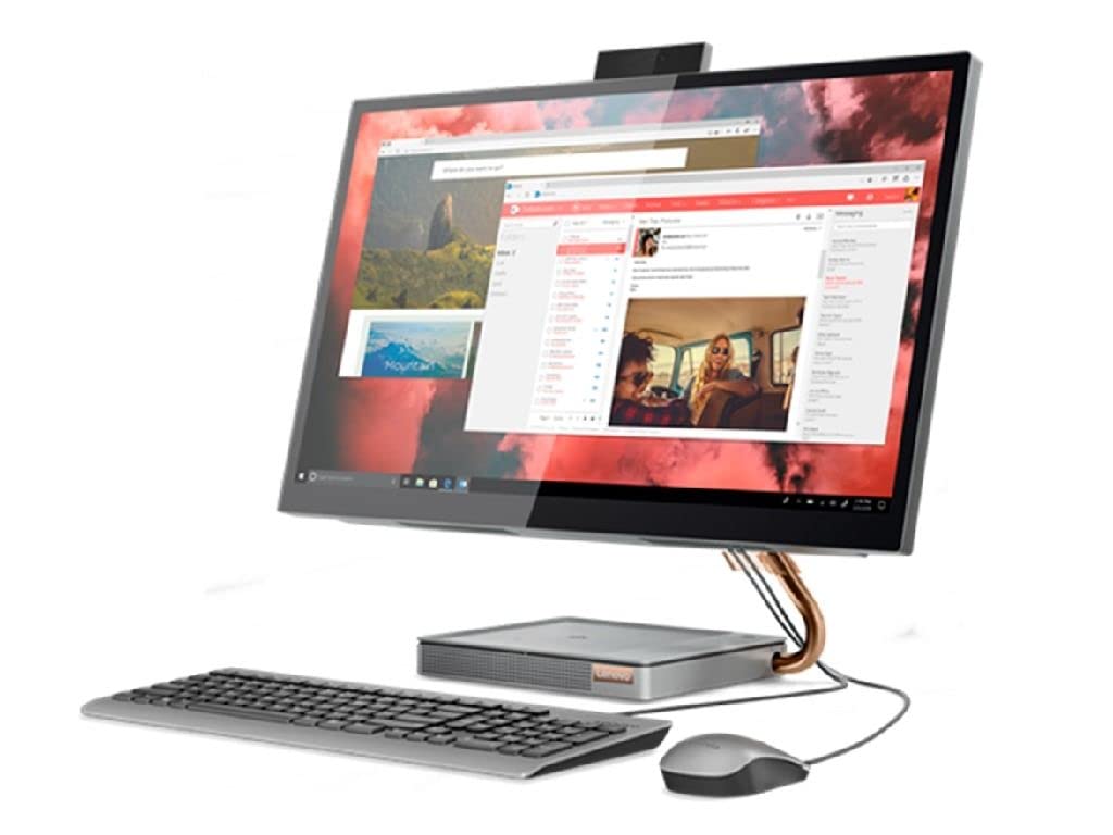 Lenovo IdeaCentre AIO 5 27 Inch QHD Desktop PC - (Intel Core i5, 8GB RAM, 512GB+ HDD, Windows 10 Home) - All-in-One Computer, Wireless Mouse and Keyboard (Storm Grey)