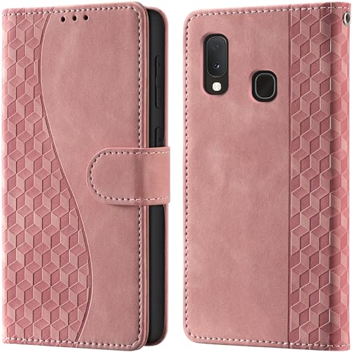 Flip Wallet Case For Samsung Galaxy A20e / A10e PU Leather Pink