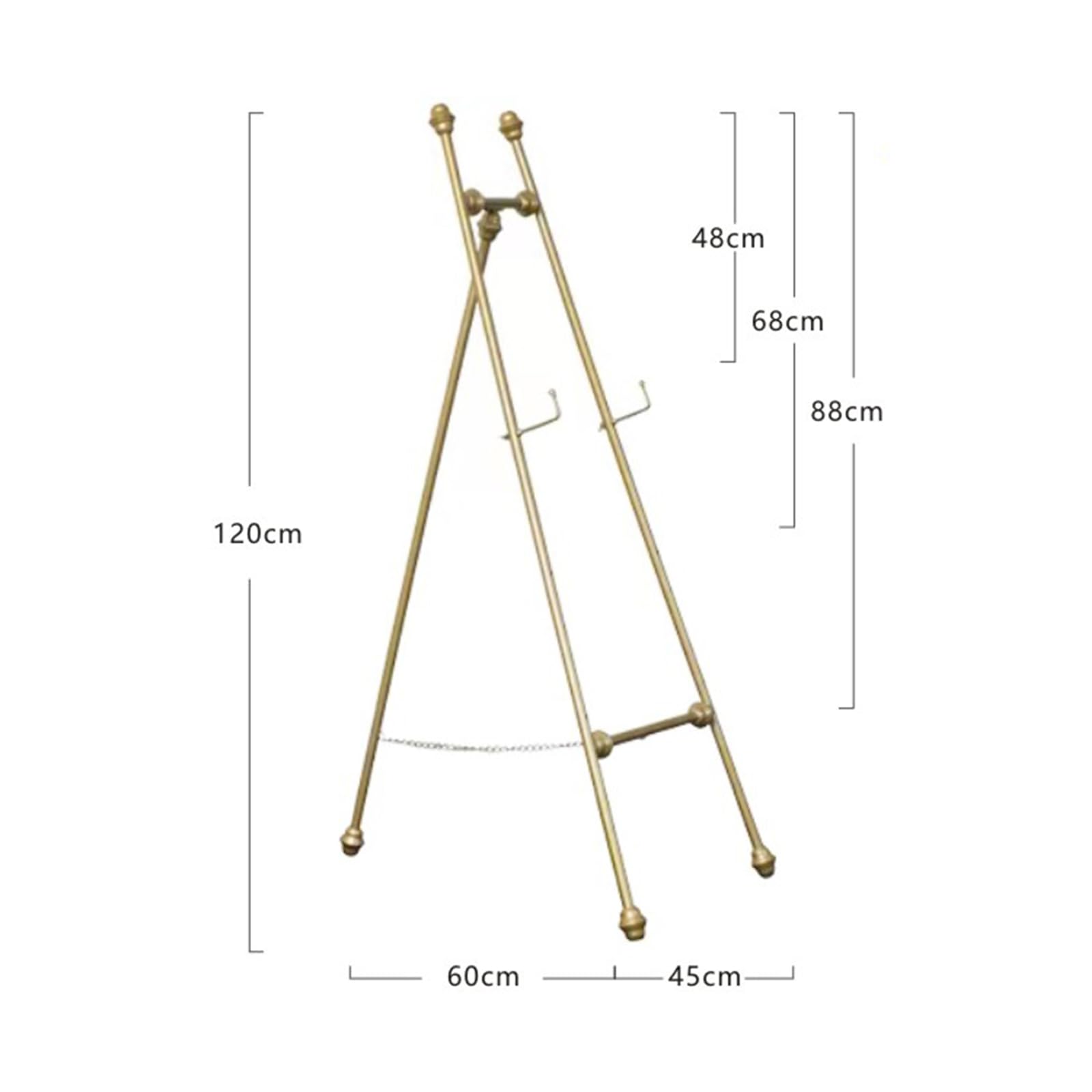 Ausstellungsstaffelei für Hochzeitsschild und Poster, 120/145 cm hoher Staffeleiständer, tragbare faltbare Kunststaffelei zum Malen, Zeichnen, Skizzieren (Größe: 145 cm, Farbe: Weiß) (Weiß 145 cm) (Go