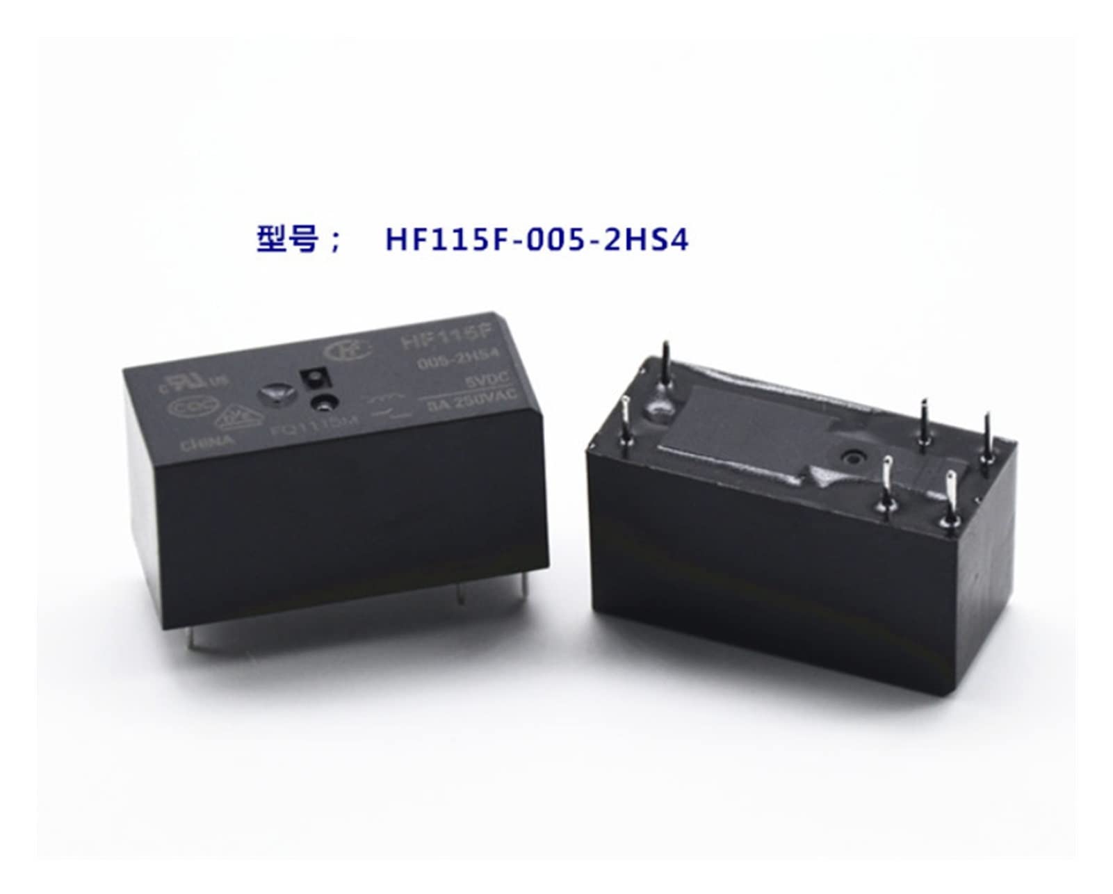 10 Uds relé de Potencia HF115F-005-2HS4 JQX-115F-005-2HS4 HF115F-012-2HS4 JQX-115F-012-2HS4 HF115F-024-2HS4 JQX-115F-024-2HS4 8A 6 Pines (Color : 12vdc)
