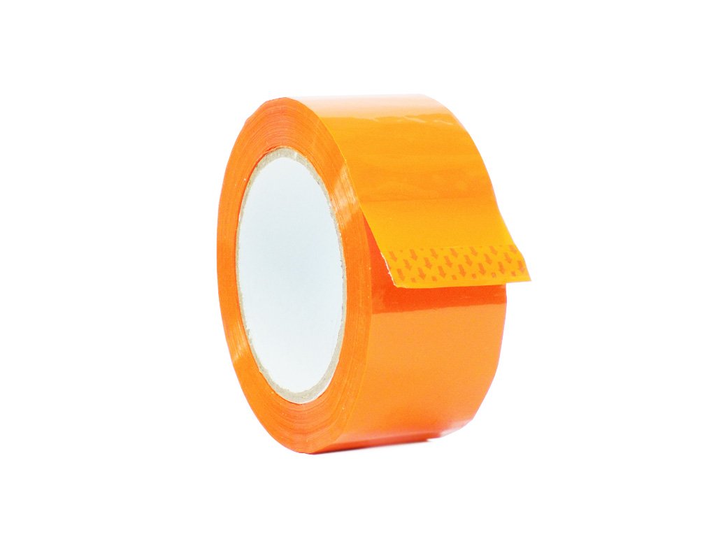 WOD CSTC22SBA Orange Carton Sealing Tape, 1.5 inch x 110 yds. 2 mils Thick, Strong Heavy-Duty Industrial Shipping Packaging Tape for Moving, Office, & Storage