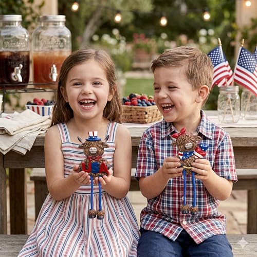50% Off Patriotic Highland Cow Decor Set of 3 - Image 6