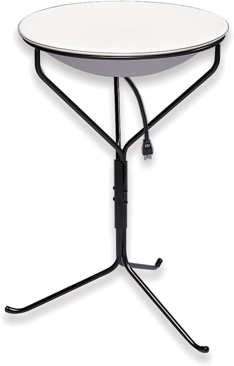 20 in. Heated Bird Bath w/Metal Stand