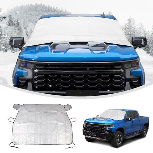 Image of Linskip Winter-Ready Universal Windshield Snow Cover - Wiper Protection & Frost-Free Clarity, Fits Cars, Trucks, and SUVs, Taffeta Cotton Fabric | Exterior Accessories