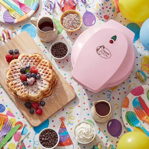 Bild 1 - Bestron Waffeleisen für klassische Herzwaffeln, Waffelmaker mit Antihaftbeschichtung für Waffeln in Herzform, Retro Design, inklusive Rezeptvorschläge, 700 Watt, Farbe: Rosa
