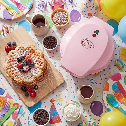 Foto von Bestron Waffeleisen für klassische Herzwaffeln, Waffelmaker mit Antihaftbeschichtung für Waffeln in Herzform, Retro Design, inklusive Rezeptvorschläge, 700 Watt, Farbe: Rosa