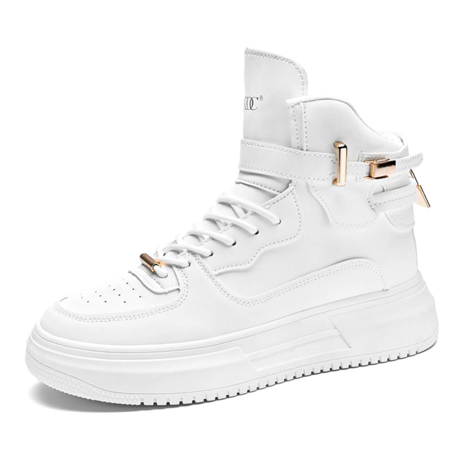 Men's High Top Sneakers Casual Sports Walking Shoes Fashionable Round Top Lace Up Shoes Large Tongue Breathable and Anti Slip Men's Hiking Boots Suitable for Sports Outings and Social Gatherings