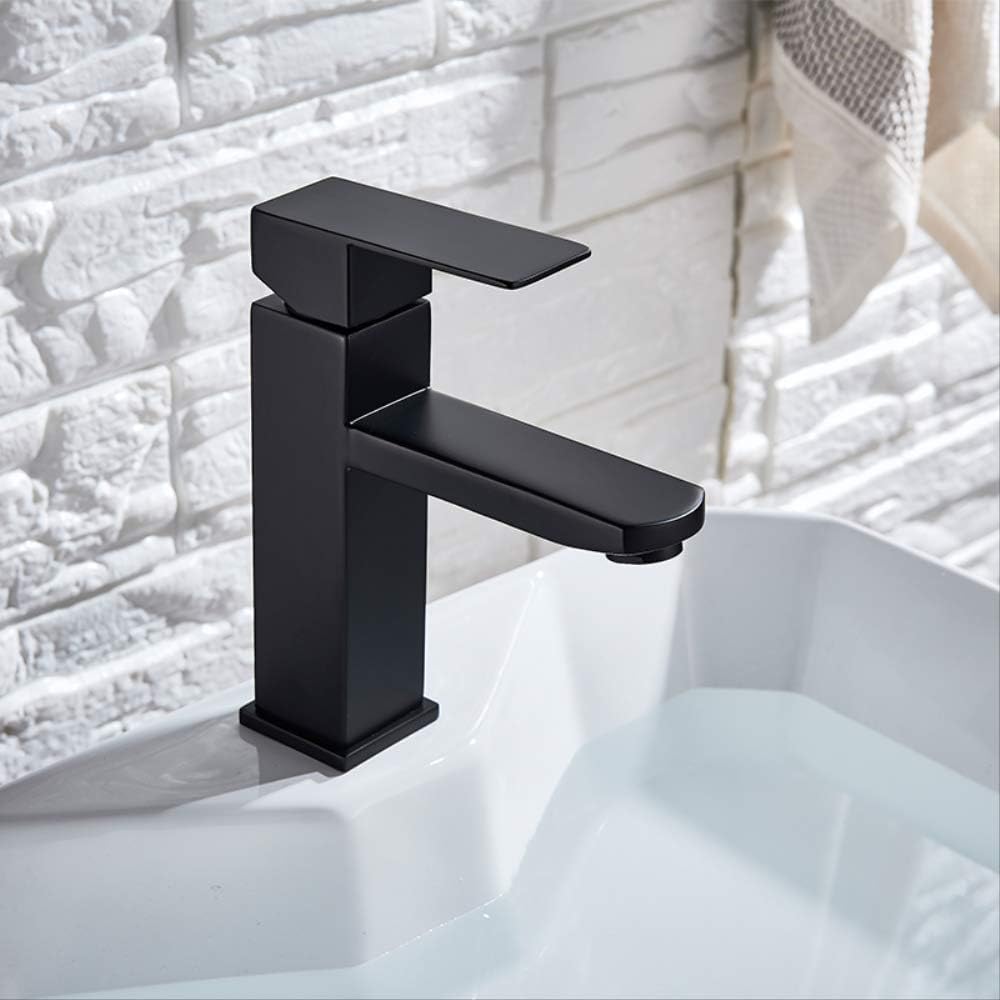 Xazlbiw A-180Mm Matte Black Square Basin Faucet Bathroom Washbasin Mixer Tap Single Handle