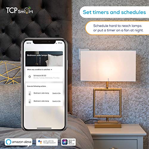 Image of TCP Smart UK White Plug with App, Wifi, Compatible with Alexa, Google Home and Siri, Voice Control, Smart Programs