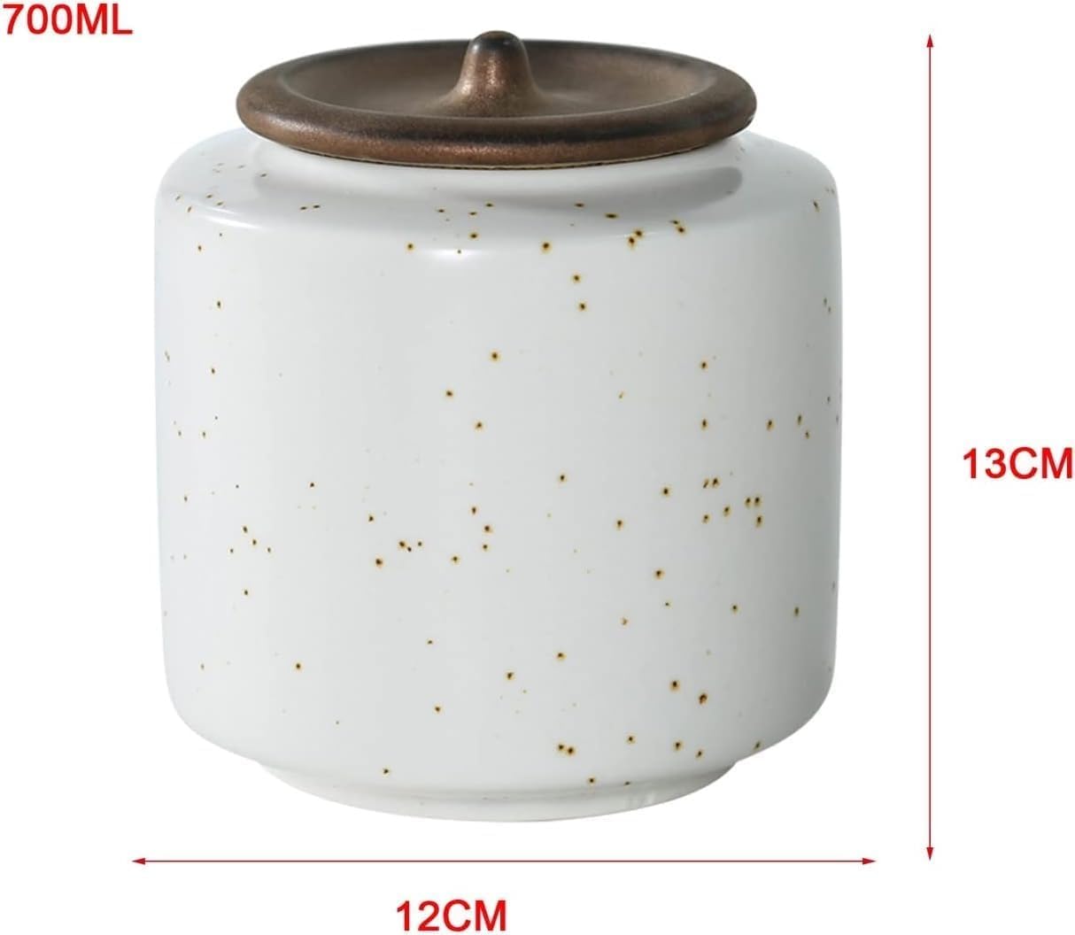 Generisch Teekanister, Keramik-Tee-Aufbewahrungsbehälter | Vorratsdose for Lebensmittel in der Küche, Kaffeedose mit Deckel(White)