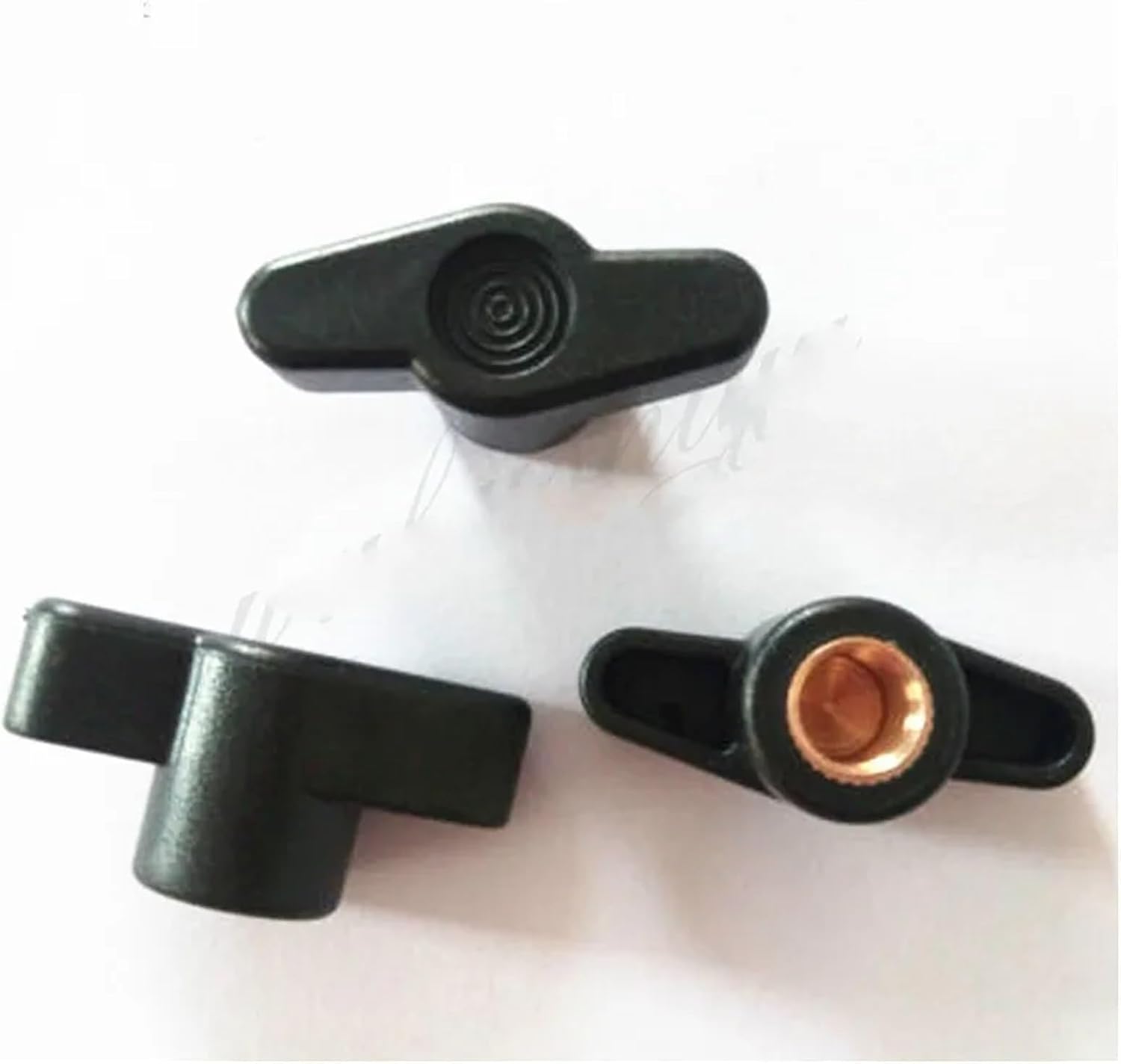 Hardware Nuts 10pcs M5 M6 M8 37# T Plum Bakelite Hand Tighten Nuts Plastic Head Hand Knob Thumb Nut Hand Adjusting Nut(Black Through,M6 5pcs)