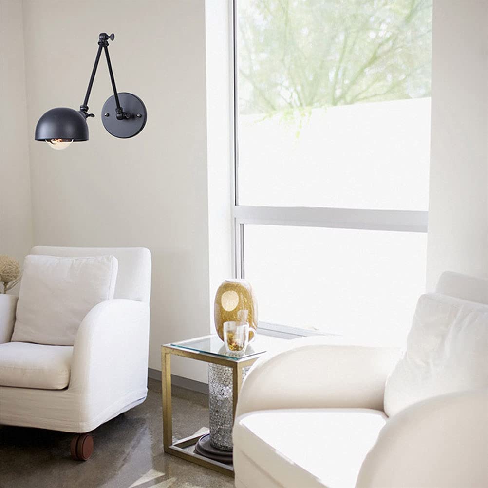 Schwarze Wandleuchte Vintage Style - Verstellbare Leselampe Mit E27 Fassung