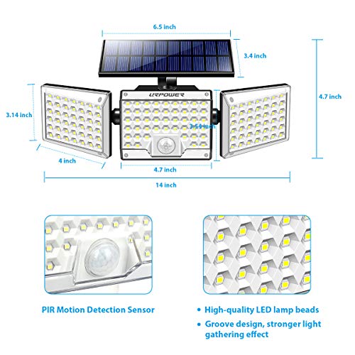 URPOWER Outdoor Solar Powered Motion Sensors Lights Review Solar