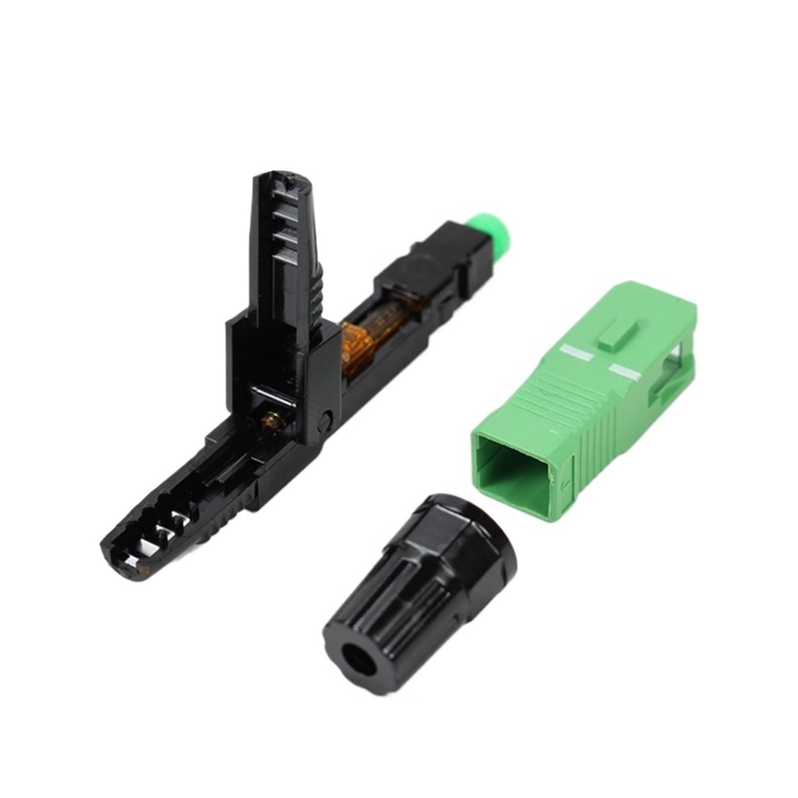 Épisseur de Fibre Optique Adaptateur de Fibre Optique Rapide à Froid SC/APC, Assemblage sur site, 55 mm/60 mm, Perte d'insertion ≤ 0,3 DB, 100 pièces