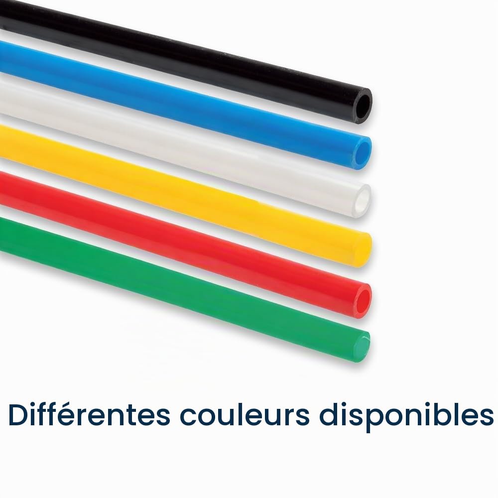 Tuyau en polyéthylène de 25 m – 10/8 mm (diamètre extérieur/diamètre intérieur) – Tuyau pneumatique à air comprimé, tuyau d'eau – Couleur : bleu
