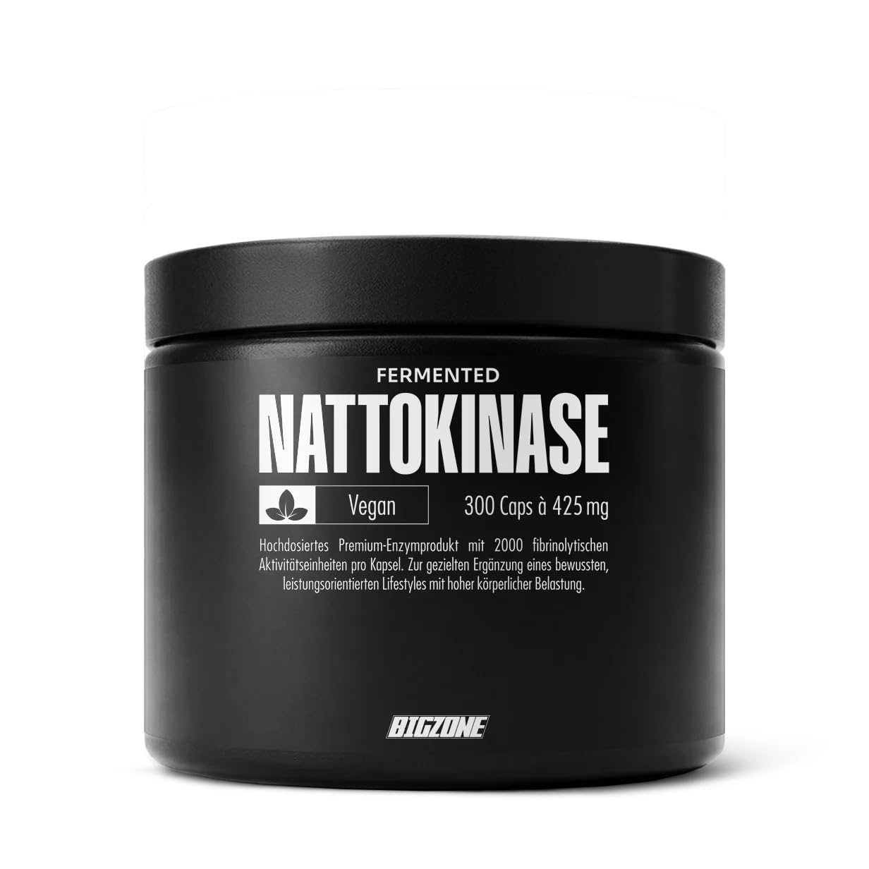 Big Zone | Nattokinase in reiner Qualität, 100mg & 2000 FU pro Kapsel, 270 Portionen, reines Produkt ohne Zusätze | 270 Kapseln