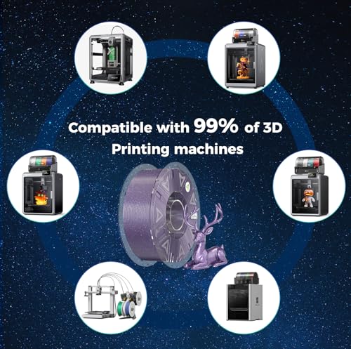 Creality Hyper PLA Filamento Azul Morado Galaxia Estrellada para impresoras 3D FDM 7