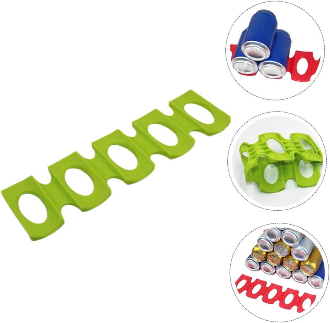 3pcs Silicone Can Rack Wine Bottle Holder Water Bottle Stacker Storage Pad for Beverages Random Color