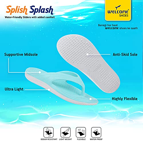 Image of WELCOME Women's Extra Soft Slippers with Cushion FootBed for Adult | Comfortable & Light Weight| Stylish & Anti-Skid| Waterproof & Everyday Flip Flops for Ladies /Girls