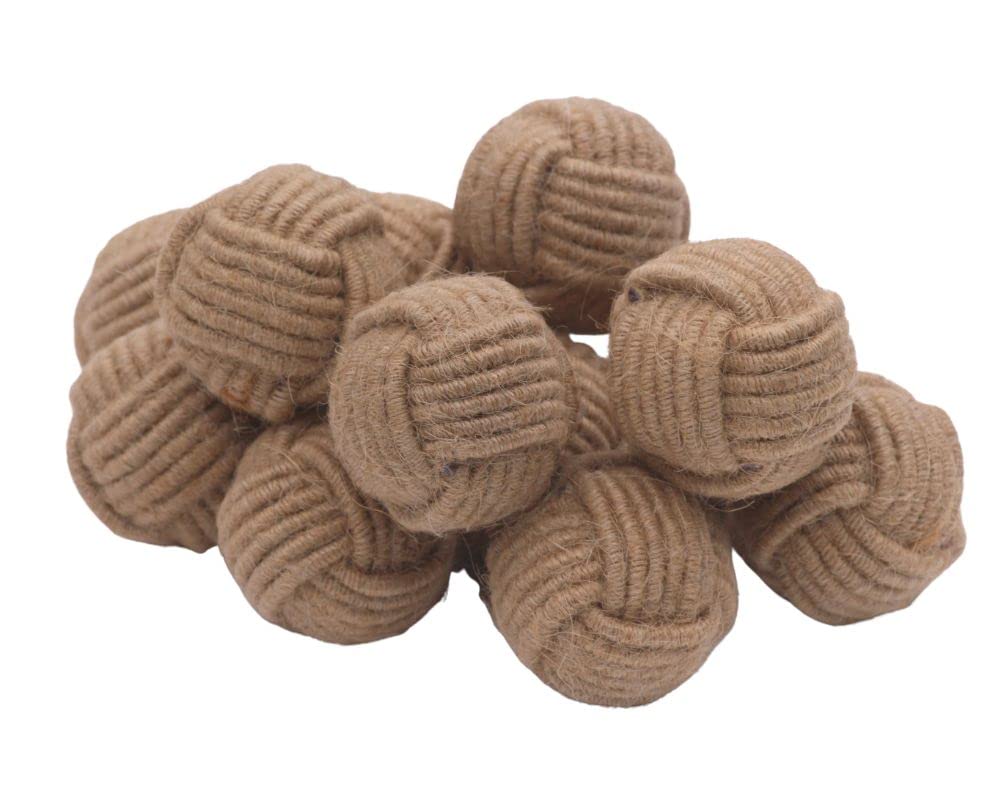 12 Rope Doorknobs Nautical Twisted Decorative Jute, Rustic Rope Knot Drawer Pull and Push, Furniture Handles/Knobs, Cabinets - Image 2