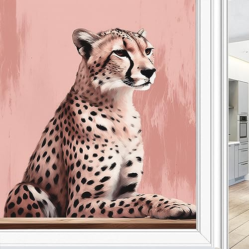 Vinilo para ventana Diseño Leopardo 23.6x35.4 pulg miniatura 3