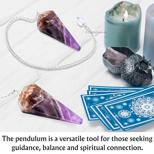 Image of Certified Amethyst Chevron Pendulum Dowsing Tool