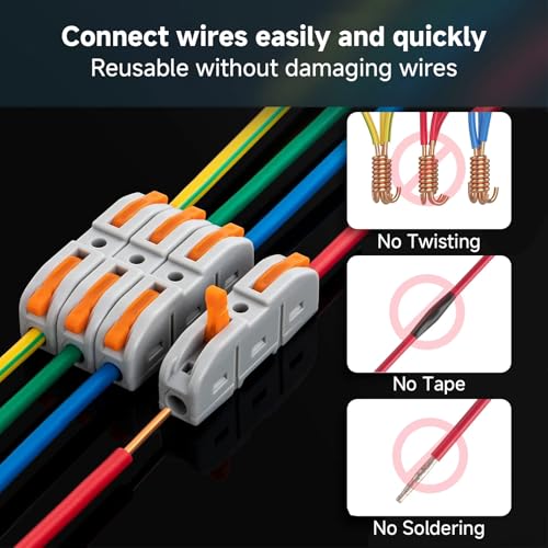 Connecteurs d'épissure de fils électriques compacts 2 voies et écrous à levier - 3
