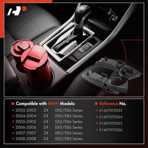 Portavasos 2 piezas compatible BMW Z4 2003-2008 miniatura 2