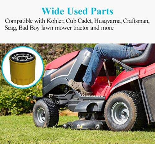Hoodell 4 Pack 52 050 02-S Oil Filter Fits Kohler Engine, Professional 52 050 02 5205002S 52 050 02-S1 , Extra Capacity Lawn Mower Oil Filter #TOP4