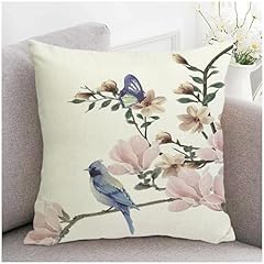Bird Flower Decorative Pillowcase
