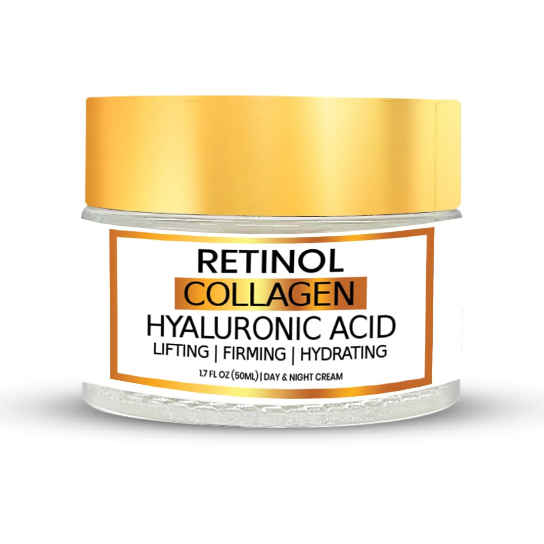 Retinol & Collagen Face Cream – Anti-Aging Moisturizer for Wrinkles, Fine Lines & Firm Skin, Hydrating Night & Day Cream for All Skin Types, 50GM