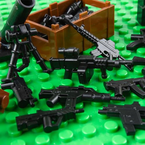 HIMIRICH Weapons Pack Military Toy Set Building Blocks Model for Soldier Figures, Army Equipment Gear Kit Pieces and Parts Accessories Compatible with Major Brand