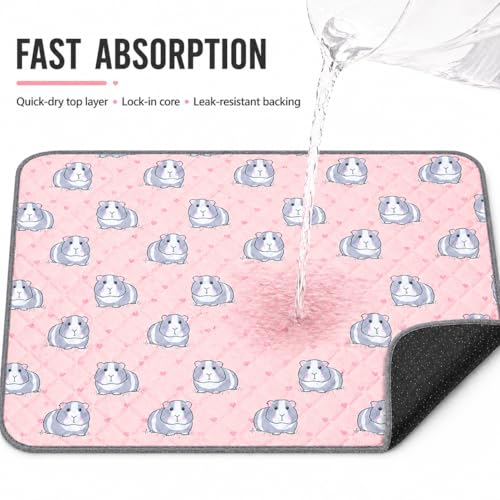 Image of 2 pcs Guinea Pig Cage Liners - Washable Guinea Pig Pee Pads, Waterproof Reusable & Anti Slip Guinea Pig Bedding Fast and Super Absorbent Pee Pad for Small Animals Rabbit Hamster Rat (2)