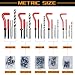 AJulyBee Helicoil Thread Repair Kit, 261 PCS Thread Chaser Kits HSS Drill Helicoil Kit, Rethreading Tool with Thread Gauge| Metric and SAE| 1/4