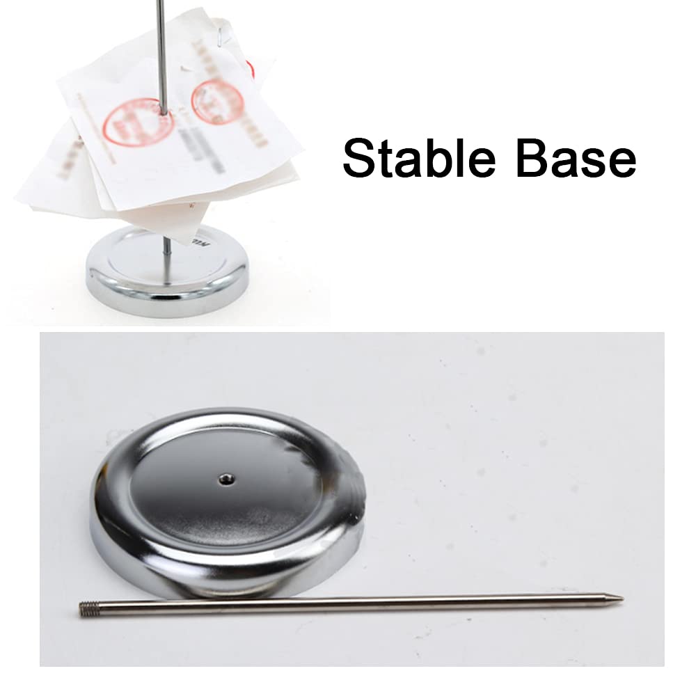 2 STKS Veilige Memo Houder Spike Stick, Metalen Memo Houder, Zilveren Note Houder Nail Stick met Base, voor Keuken Hotel Bill Ontvangst Notitie Papier Vork Ticket 2 STKS Veilige Memo Houder Spike Stick, Metalen Memo Houder, Zilveren Note Houder Nail Stick met Base, voor Keuken Hotel Bill Ontvangst Notitie Papier Vork Ticket