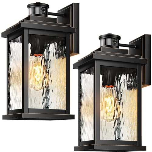 VIANIS Large Motion Sensor Outdoor Lights 2 Pack, Dusk to