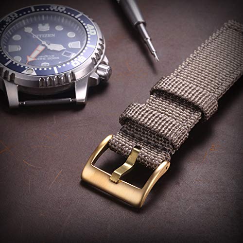 Hemsut Watch Band Replacement Buckle -Gold Brushed 316L Stainless Steel - 16Mm, 18Mm, 20Mm, 22Mm & 24Mm For Leather Silicone Nylon Canvas Watch Bands #TOP1