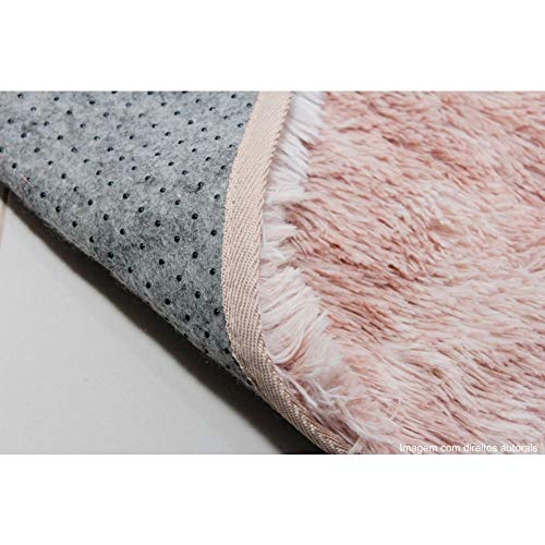 Tapete Para Sala Peludo Felpudo Macio 1,40x2,00 Bege Mesclado Claro.