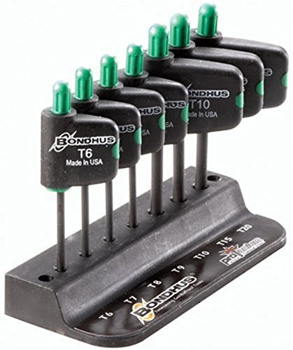 Bondhus 34445 Set of 7 Star Flagdriver Tools, sizes T6-T20