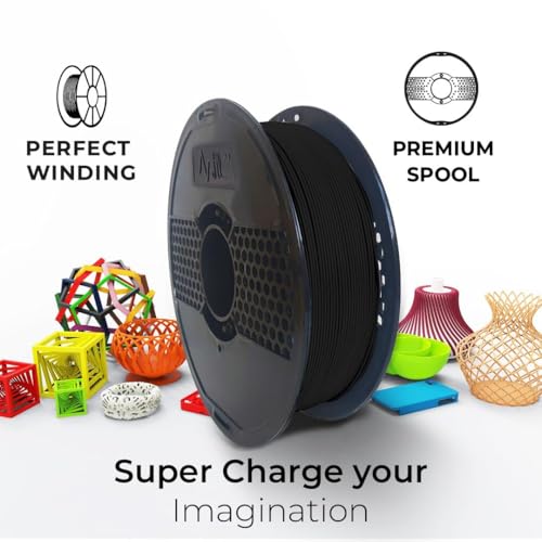Image of NFIL3D Premium High Strength PLA+ Raven Black 3D Printer Filament | Dimensional Accuracy + /- 0.015mm |1.75mm | Easy to Print, No Clogging,Smooth Finish,Tangle-Free |Compatible with All 3D Printers